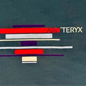 Arc'teryx Large Blue Graphic Tee with Logo Tag